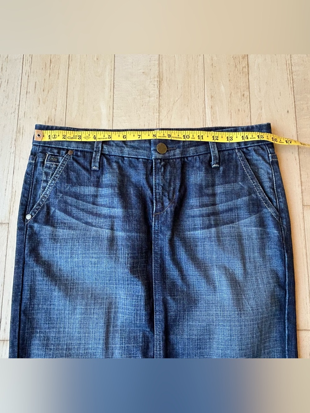 Joe's Jeans Ella Trouser Denim Pencil Skirt in Dark Wash Size 28 - Picture 11 of 14